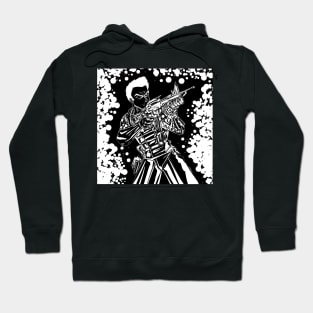 the midnight soldier commando ecopop art in warfare Hoodie